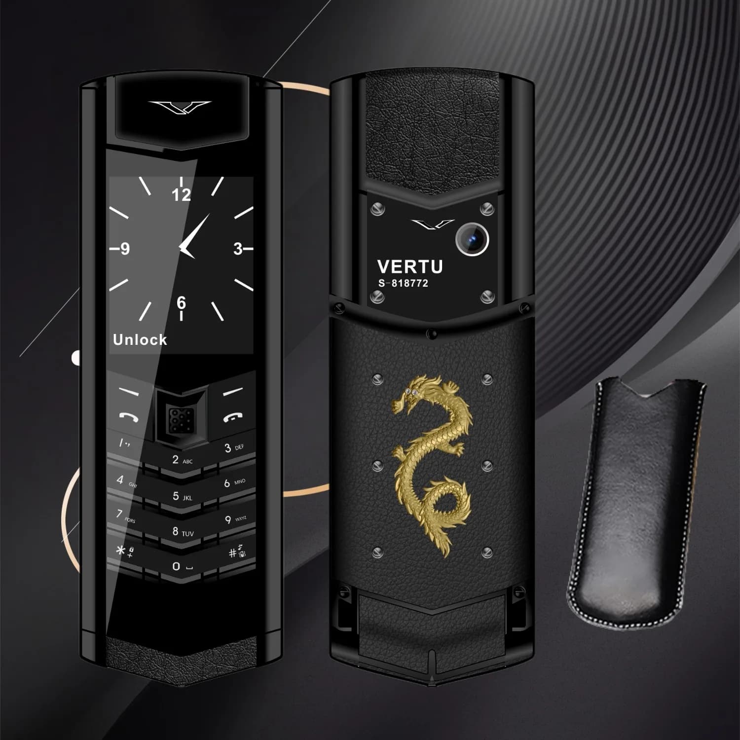 Telefono Cellulare di Lusso Classico per Dirigenti, Elegante in Metallo, Fatto a Mano, Dual SIM, Bluetooth, Tastiera Fisica, 2G