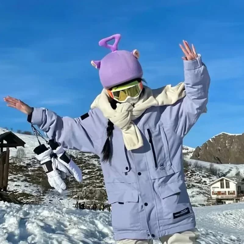 Copri casco da sci per donna uomo Copri casco da sci Decor Snowboard Lavabile Sport all'aria aperta Simpatici caschi lavorati a maglia Accessori