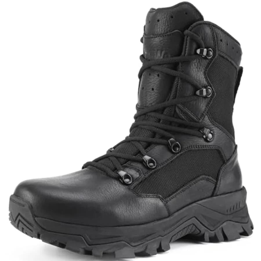 Stivali Tattici DahWe da Uomo, Leggeri e Comodi, Antiperforazione, in Pelle, per Moto, Escursionismo, Militari, Giungla, Lavoro