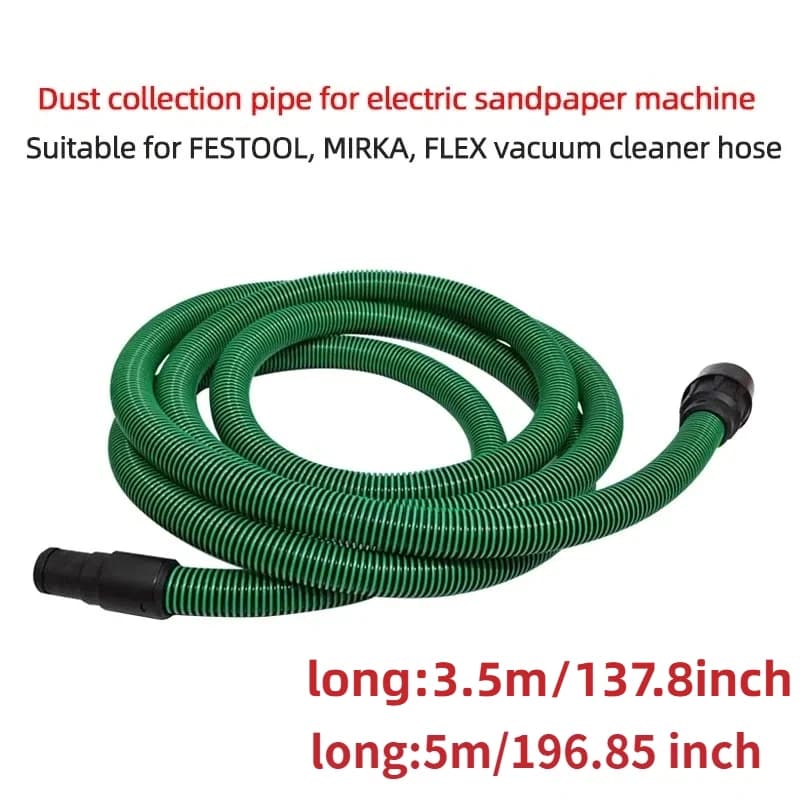 Tubo di aspirazione per levigatrice da 3,5m/5m per FESTOOL MIRKA, tubo per la raccolta della polvere per levigatrice