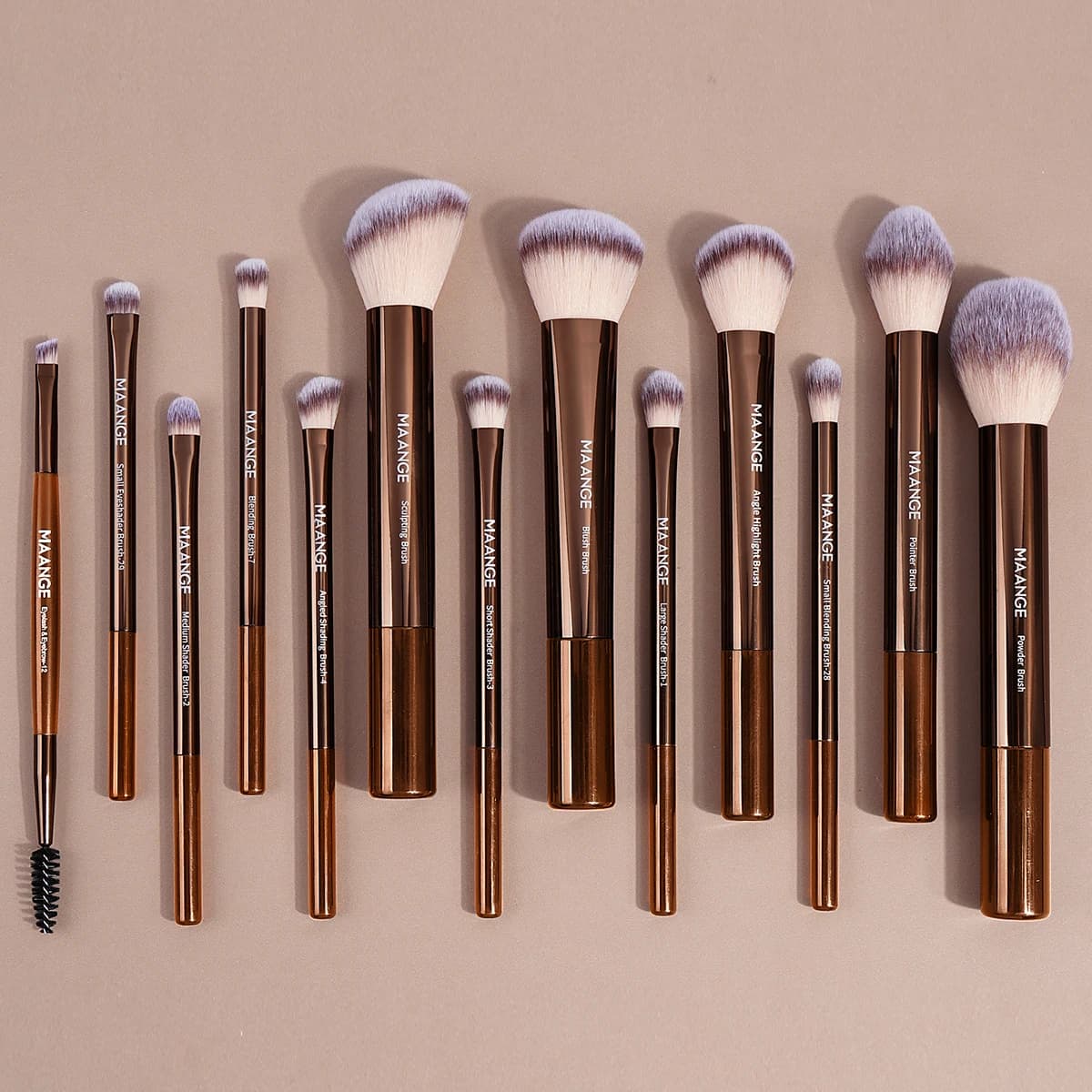 13pcs Makeup Brush Set Foundation Concealer Powder Eyeshadow Blush Brush Kabuki Blending Cosmetic Makeup Beauty Tool for Face