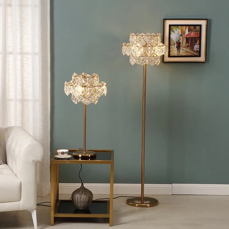 Camera da letto comodino soggiorno studio luce astringente lampada da scrivania in cristallo lampada da terra decorazione romantica semplice e moderna