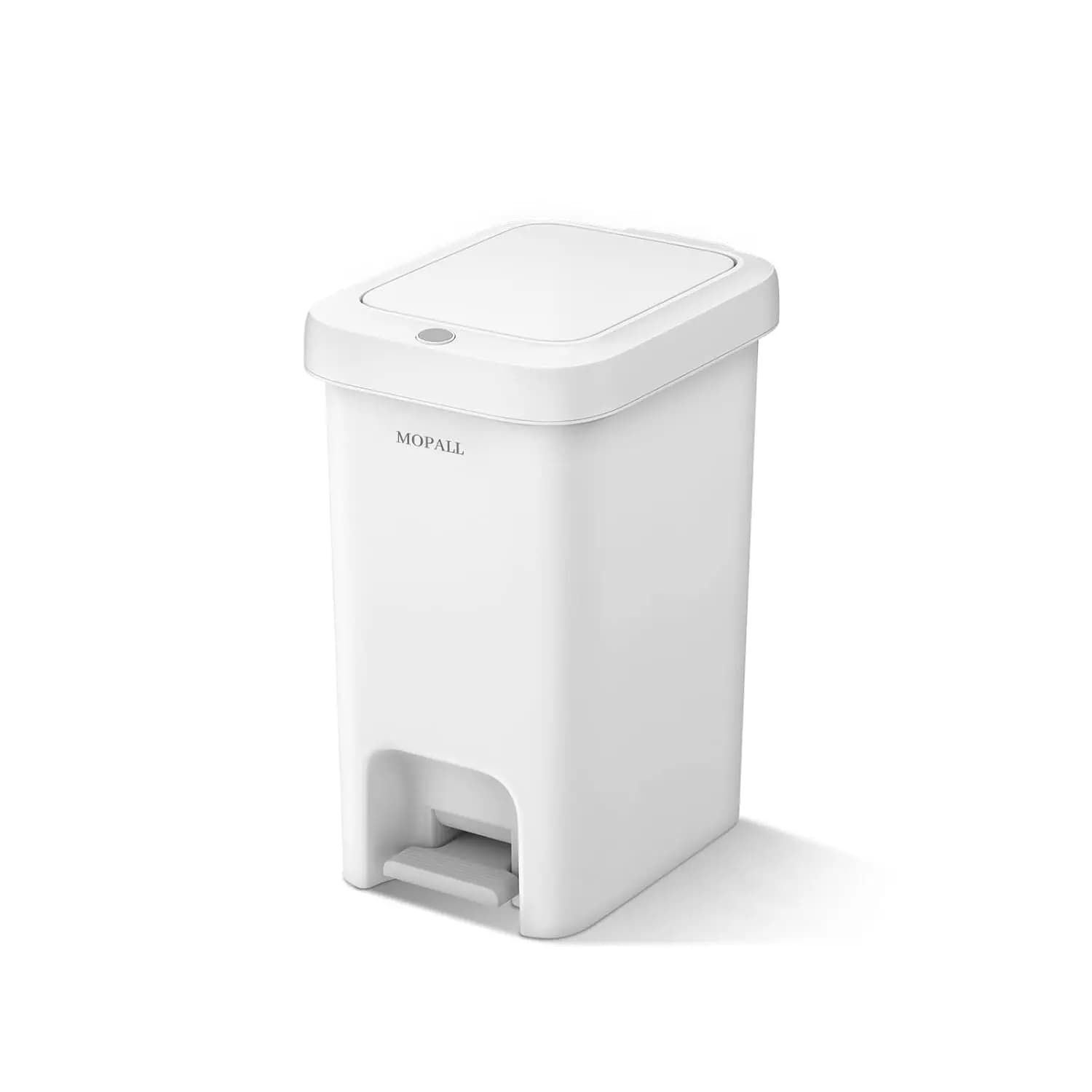 Pattumiera sottile da 1,9 galloni con coperchio soft-chiuso e pedale pop-up - Piccolo cestino per rifiuti per bagno, cucina, ufficio