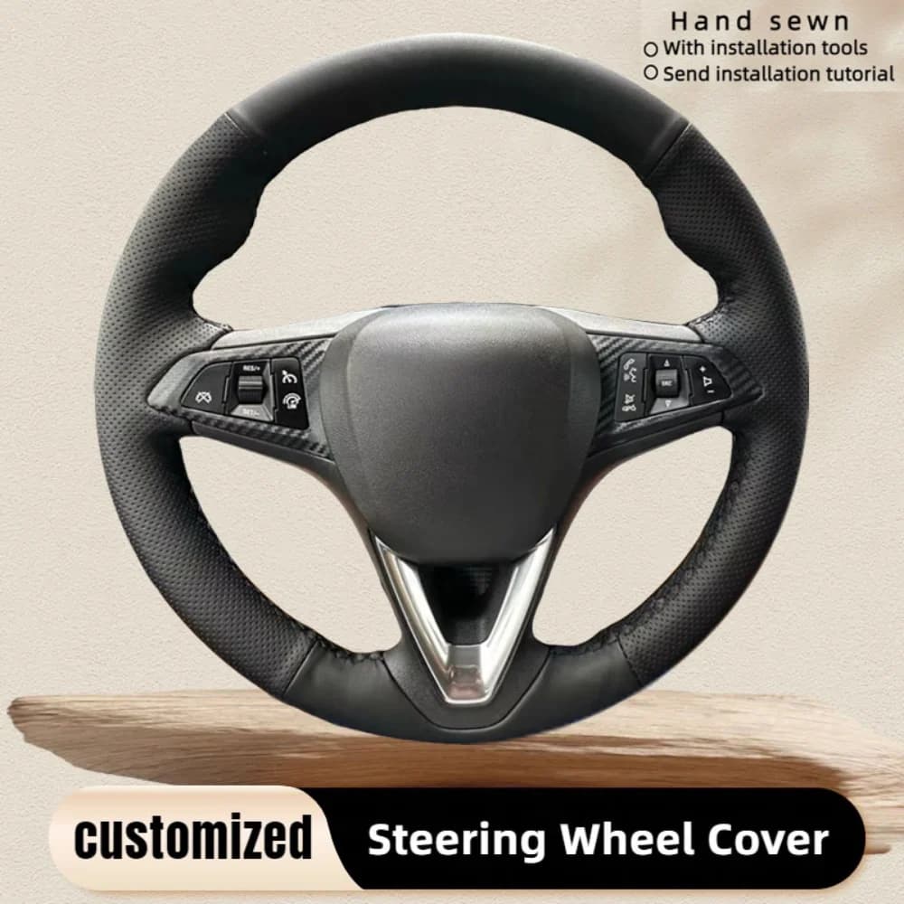 Volante per auto Treccia Copertura in pelle cucita a mano per Opel Astra (K) Corsa (E) Crossland X Grandland X Insignia Accessori auto