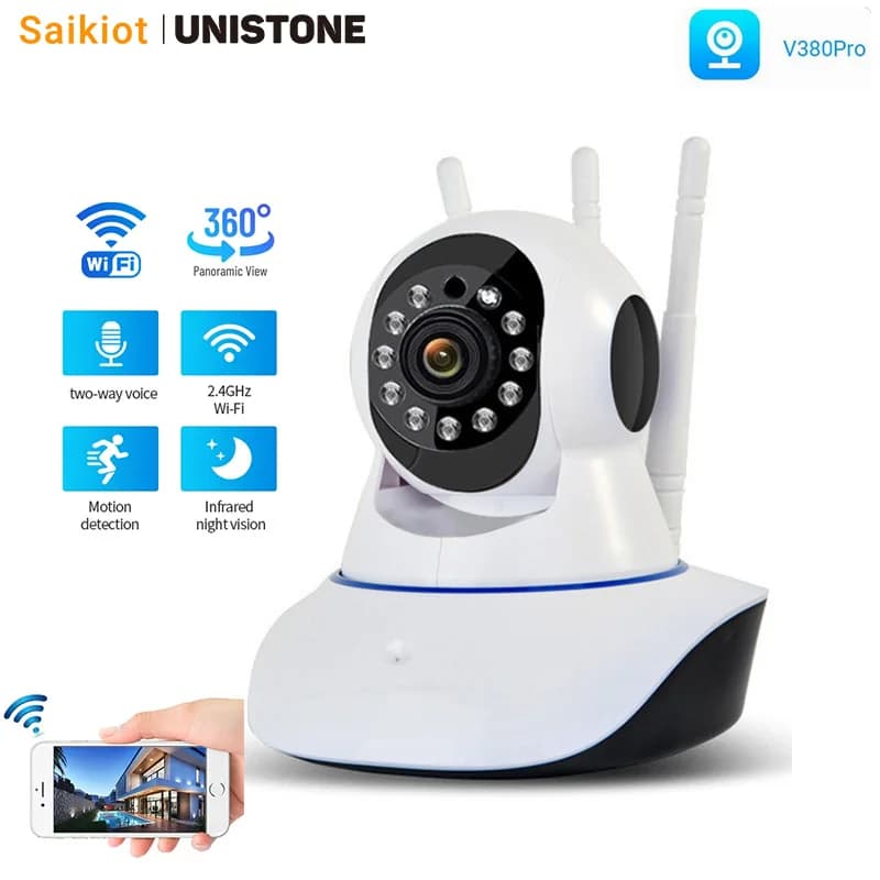 Saikiot V380 Pro WIFI Telecamera Baby Monitor Wireless Smart IP Telecamera interna Monitoraggio automatico Telecamera per baby monitor di sicurezza domestica CCTV
