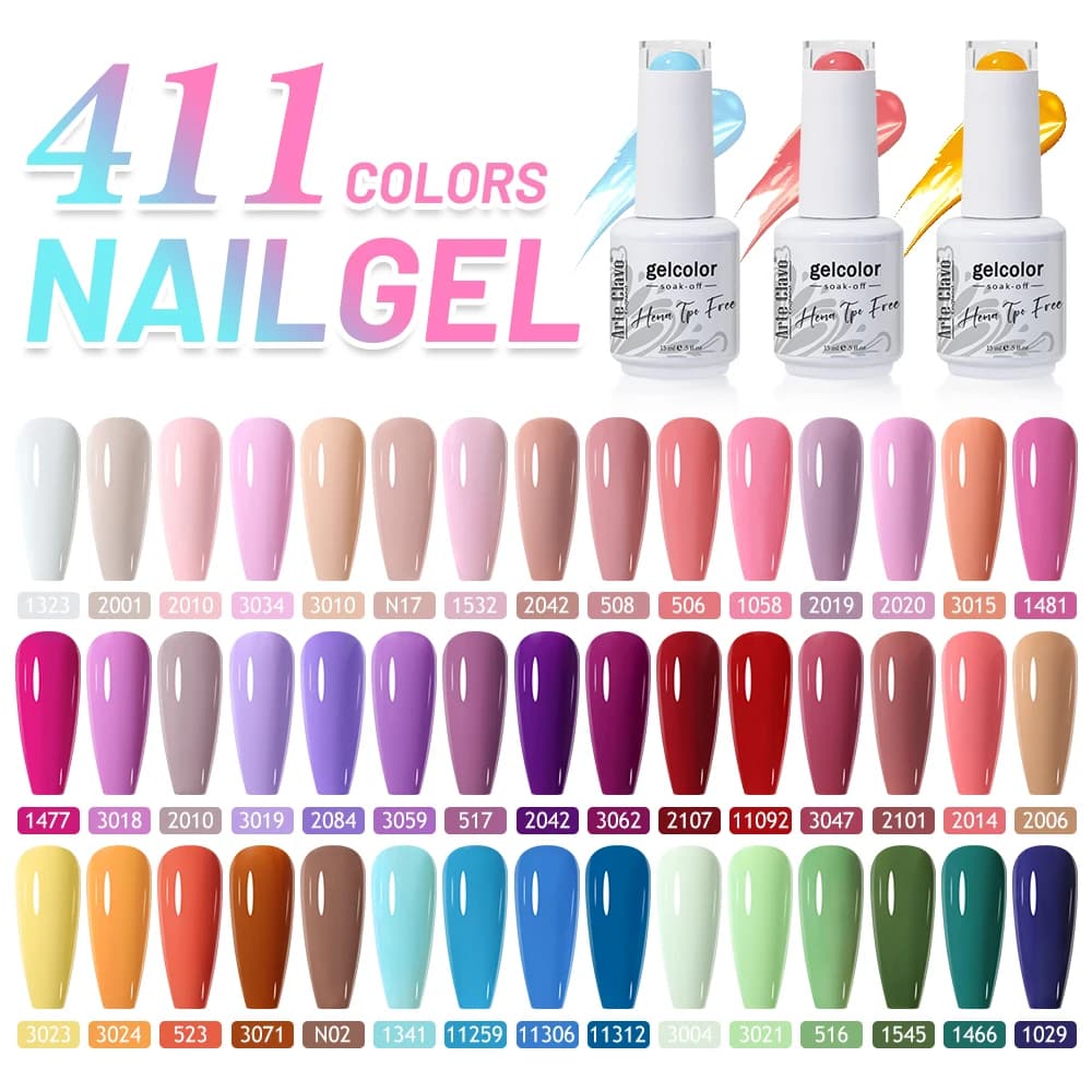 Arte Clavo 15ml Smalto Gel per Unghie Senza HEMA e TPO, Copertura Completa, Bellissimo Smalto Gel Semipermanente Soak Off UV LED