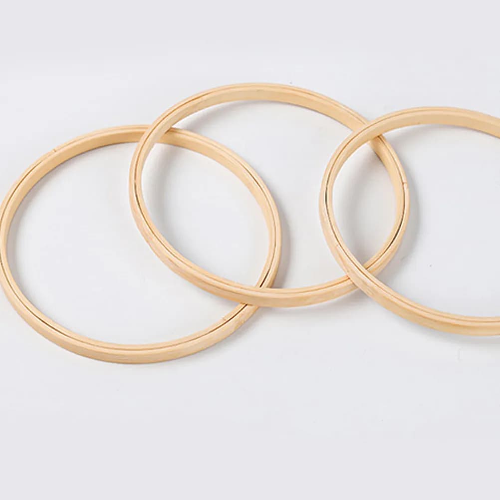 10Pcs Embroidery Hoop Bamboo Rings Floral DIY Craft Frame Dreamcatcher Wedding Wreath Decoration Supplies Bamboo Rings