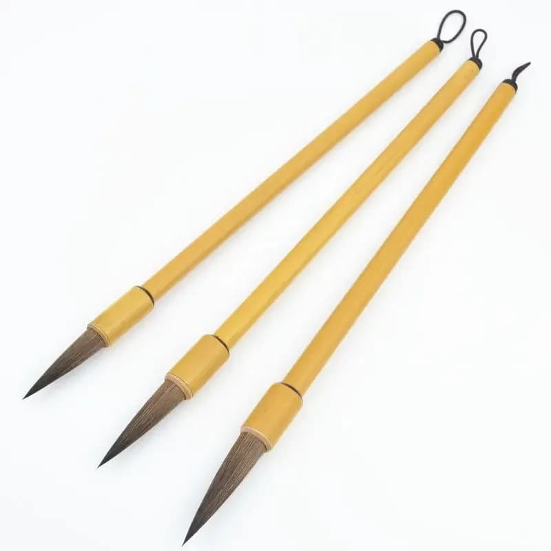 Rat Whisker Hair Calligraphy Brush Pen China Chinese Regular Running Script Writing Brush for Beginner Set Traditional Chinese