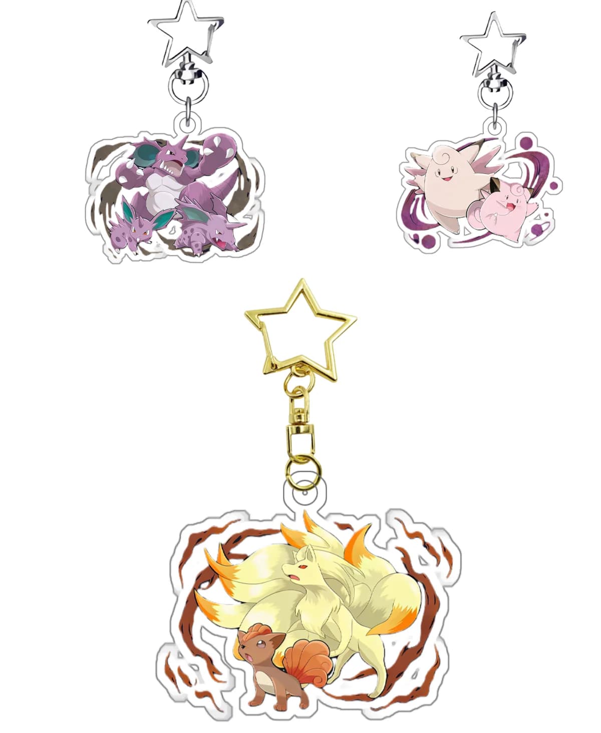 Portachiavi Personalizzato Bokcet Nidorino Cartoon in Acrilico con Ciondolo Ray Bu