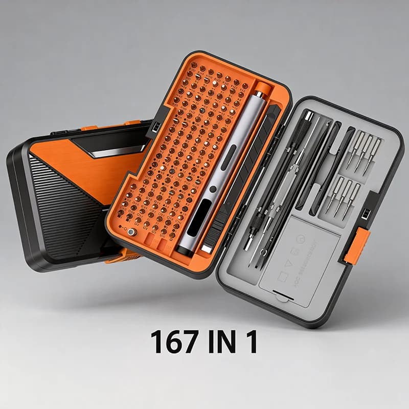 167 in 1 Electric Screwdriver Set Magnetic Repair Kit for Xiaomi Phone iPhone Samsung Laptop PC Camera Watch DIY Electronics