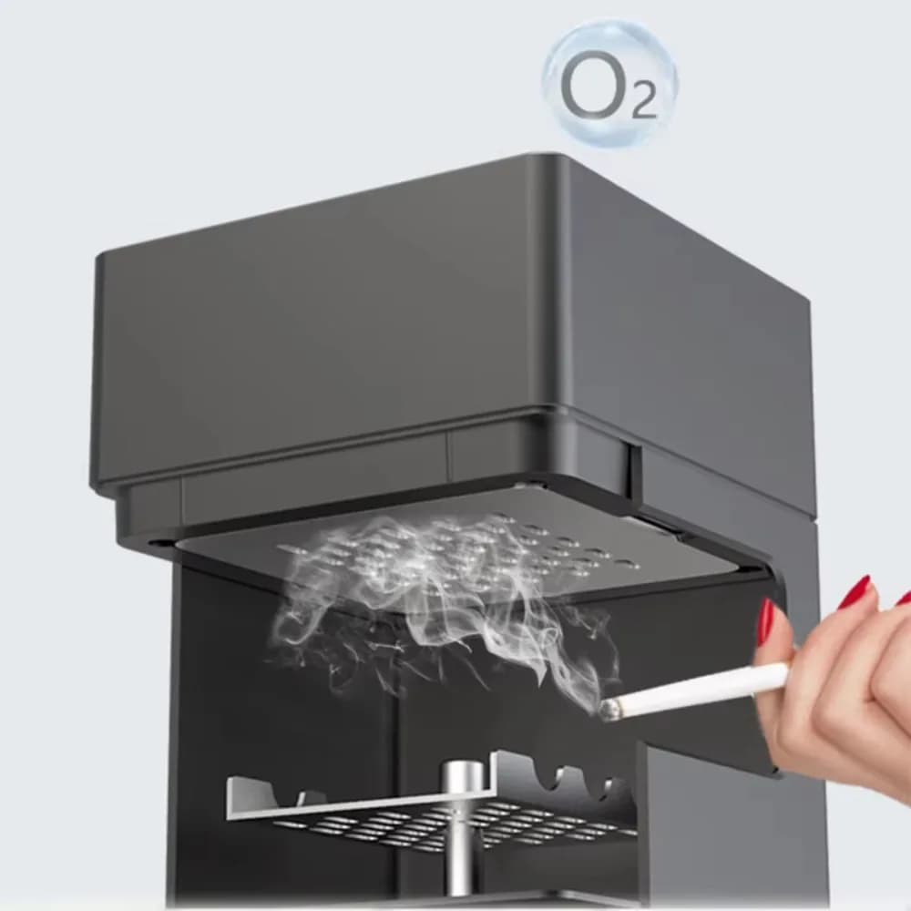 AP078 Posacenere Purificatore d'aria Ricarica USB Anti fumo di seconda mano Posacenere da tavolo Rimuovi l'odore Purificatori d'aria domestici