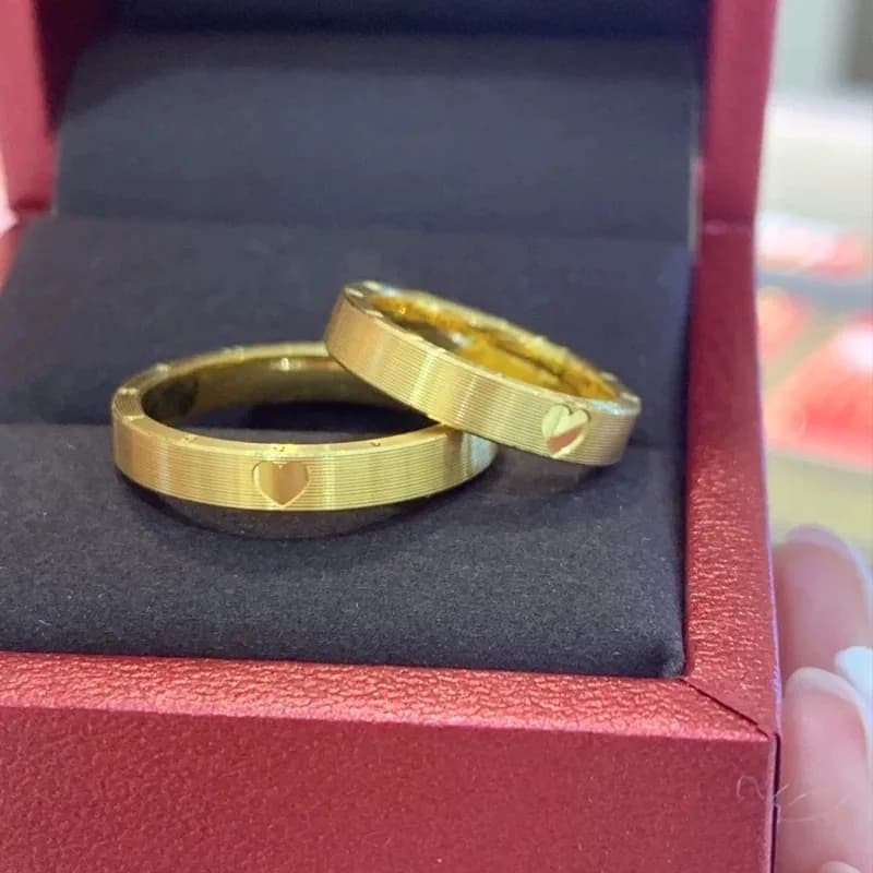 9999 Real Gold Series 24 Carats I love you life love ring torque ring ring male ring finger ring female gold