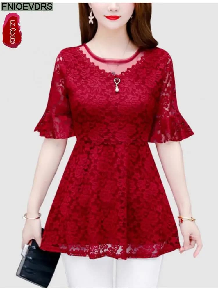 2022 primavera autunno camicie di base scava fuori il nastro di pizzo peplo top vendite calde nuove donne di moda manica lunga Ruffles camicette a tunica