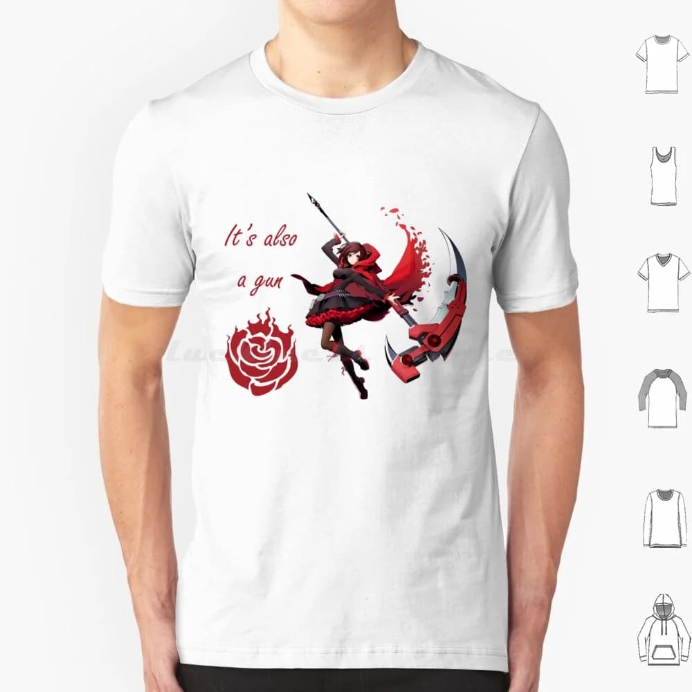 Ruby Rose T Shirt 6xl Cotone Cool Tee Team Anime Giappone Blake Penny Schnee Coppie Costume Rose Garden Petali di rosa Veterano