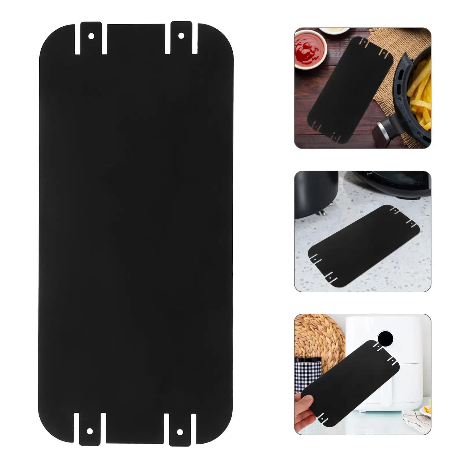 Air Fryer Basket Divider 3.2-5.5L Metal Separator Board Non-Stick Basket Plate for Cooking Baking Roasting Grilling Bbq Steak