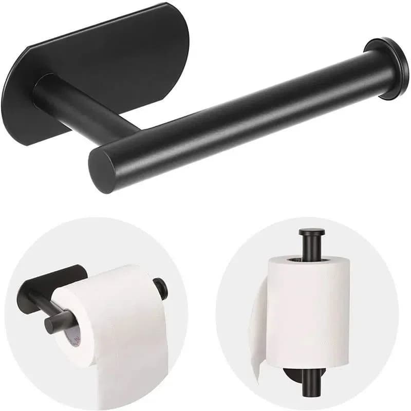 Porta asciugamani di carta adesivo in acciaio inossidabile Portarotolo di carta igienica Portarotolo di carta senza punzonatura Accessori per il bagno Porta fazzoletti