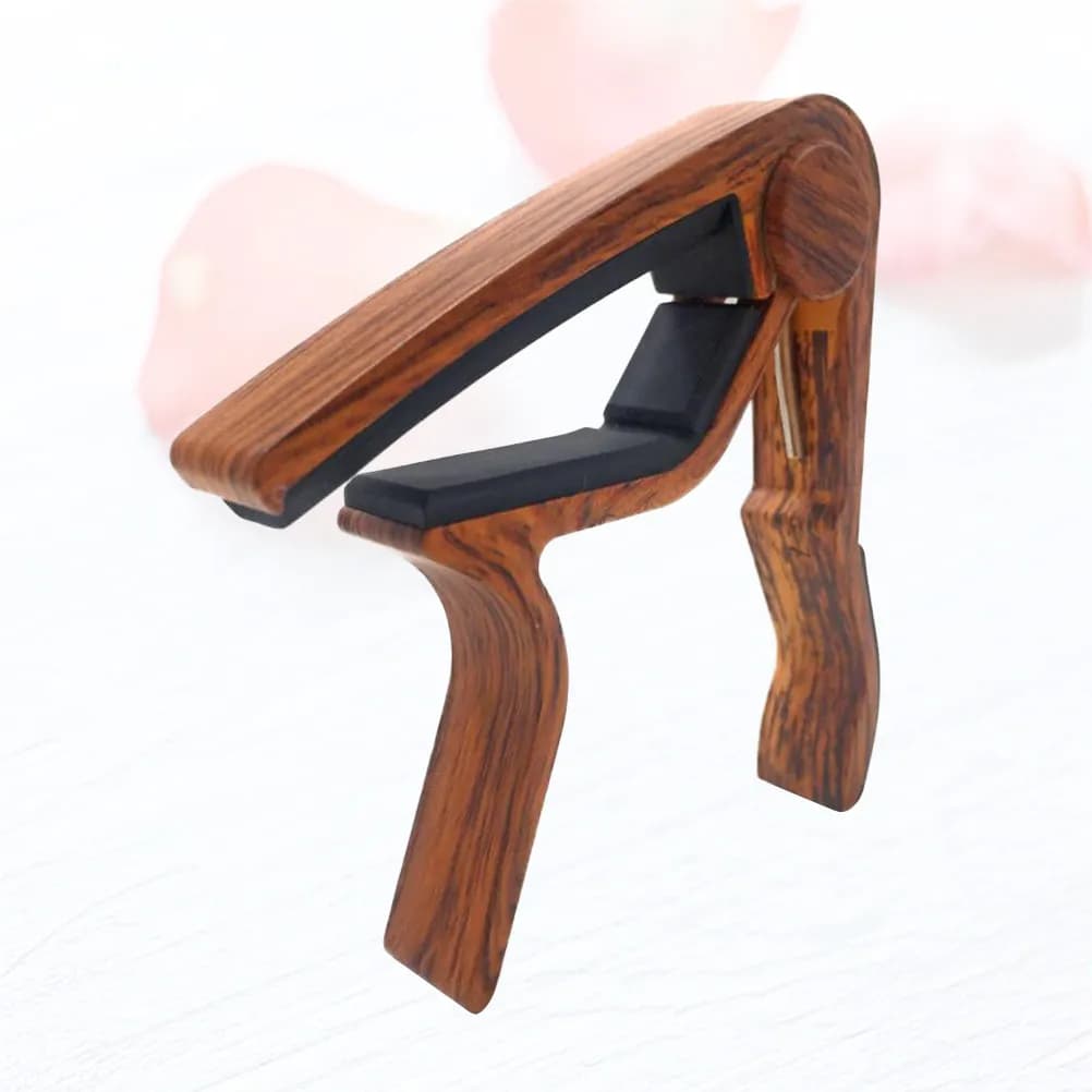 Capotasto per Chitarra in Legno di Rosa, Morsetto a Cambio Rapido per Chitarra Elettrica, Acustica, Folk, Ukulele, Basso, Violino - Morsetto Affidabile per Chitarra