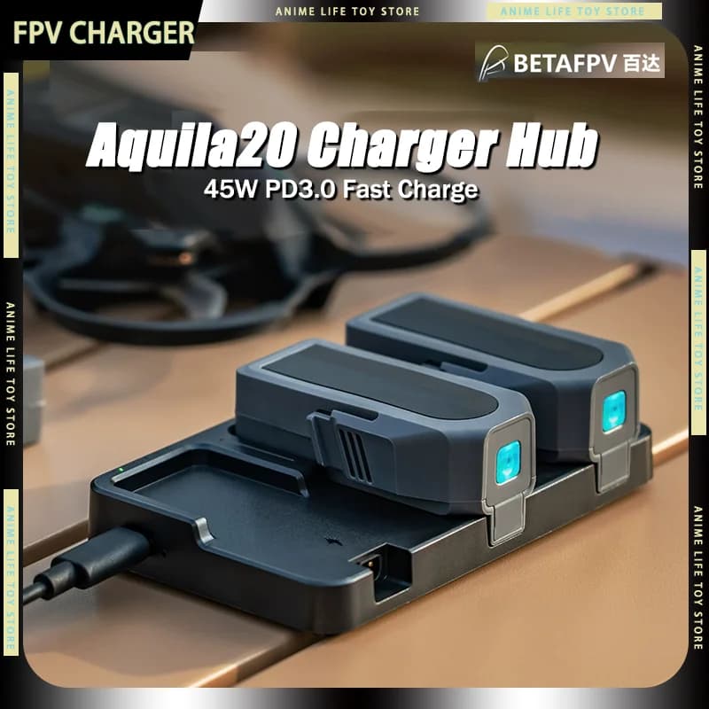 Caricabatterie BETAFPV Aquila20 per Droni FPV, 45W PD3.0, 3 Batterie, Ricarica Completa in 40 Minuti, Ricarica Rapida e Conservazione per Drone FPV Aquila20
