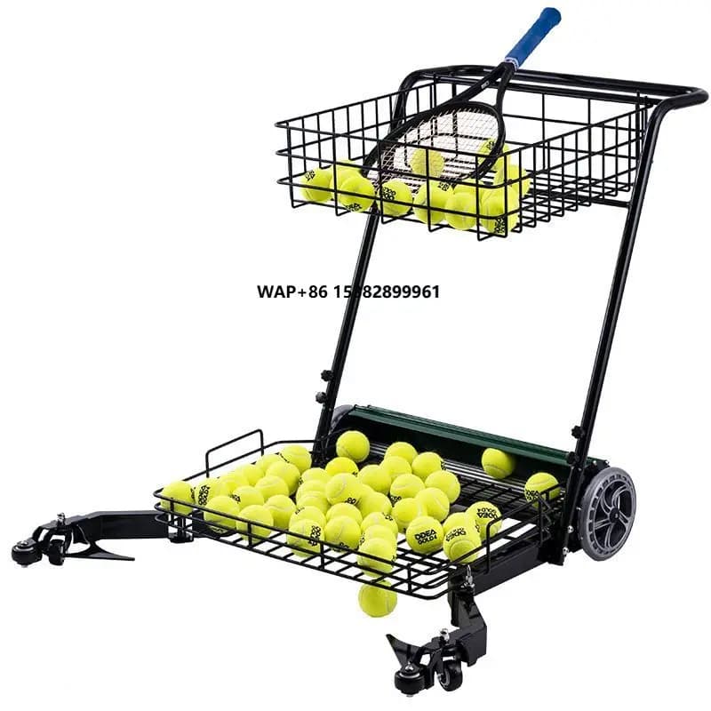 Carrello Raccoglipalline da Tennis Portatile MA-230 in Acciaio e Alluminio con Design Moderno, Costruzione Robusta, Aspetto Elegante, per Uso Esterno