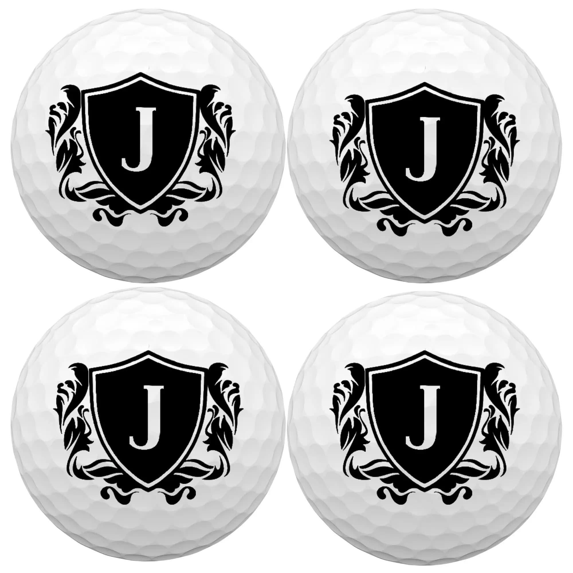 Set di 4 Regali Natalizi per Golfisti, Uomini o Donne, Palline da Golf Colorate Personalizzate, Accessori Unici per Golfisti