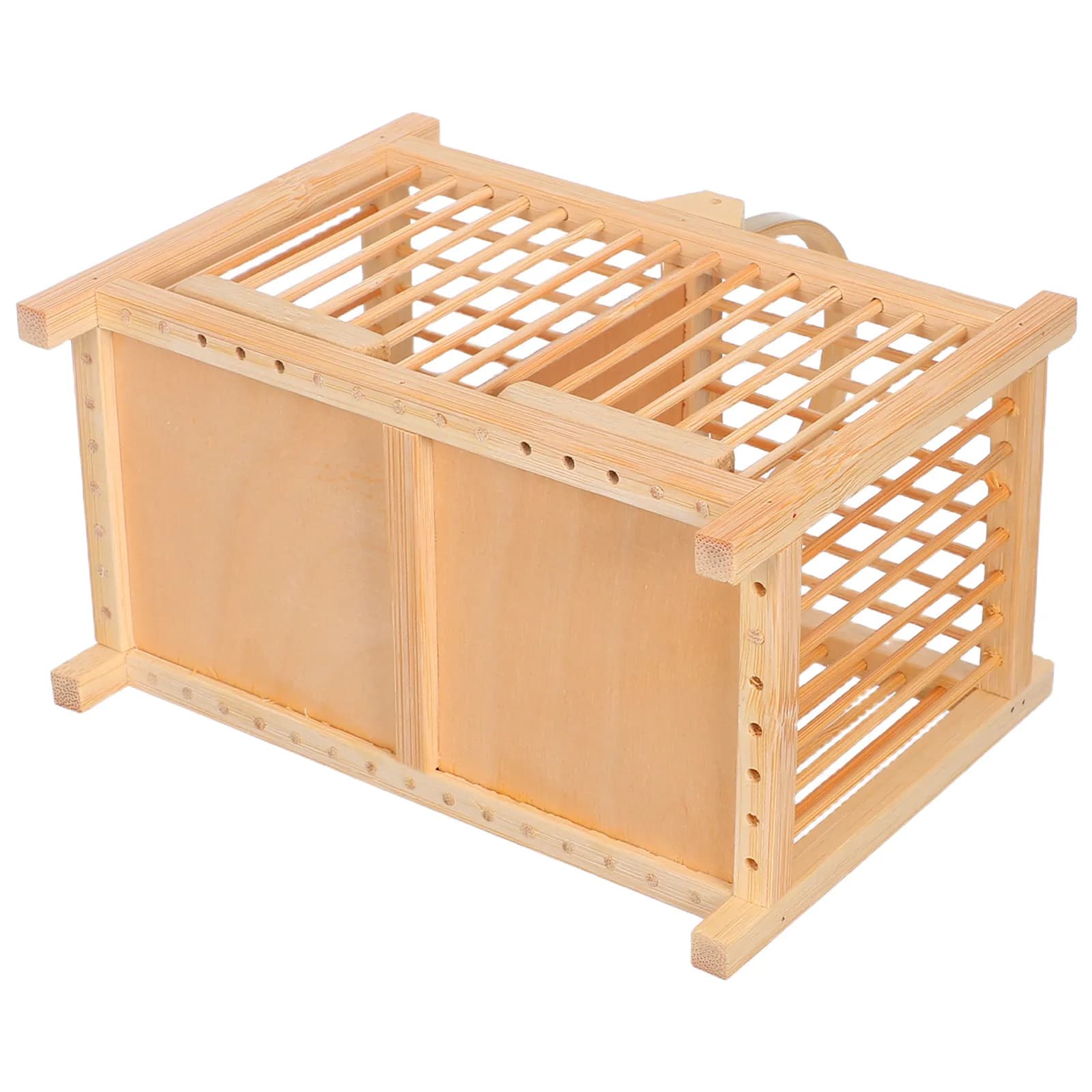Gabbia in Legno per Piccoli Animali: Trasportino per Grattuglie, Criceti, Gerbilli e Insetti, Facile da Pulire, Habitat Decorativo, Casa Elegante