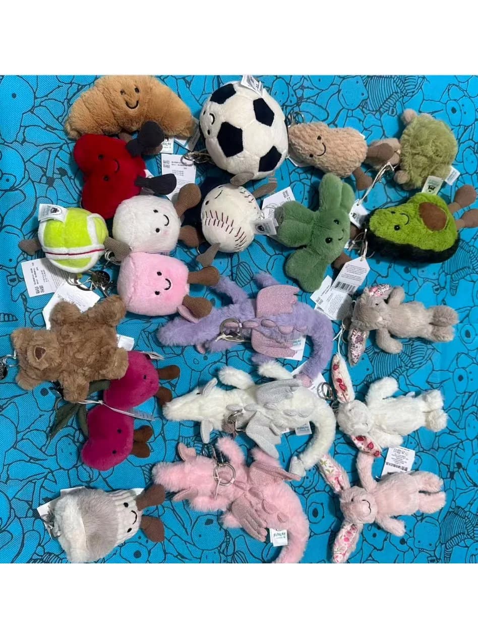 Portachiavi in peluche 2026Jc, grazioso accessorio, ideale come regalo di compleanno per bambine, o come ciondolo per borsa, o come regalo per la festa dei bambini