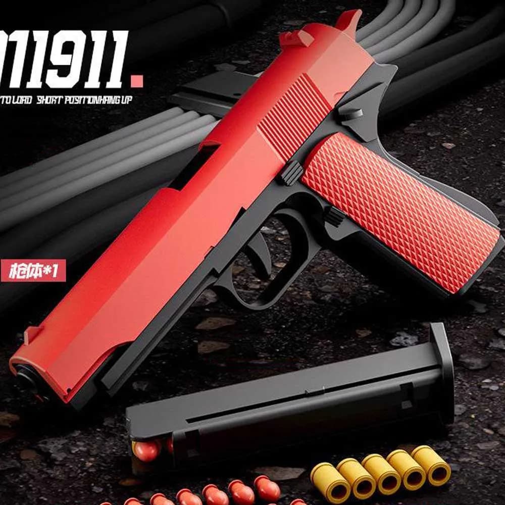 Fidget Toys Stress Shot Pistola giocattolo Divertente giocattolo interattivo per bambini Pistola giocattolo Look Pistola a mano reale Regalo di Natale