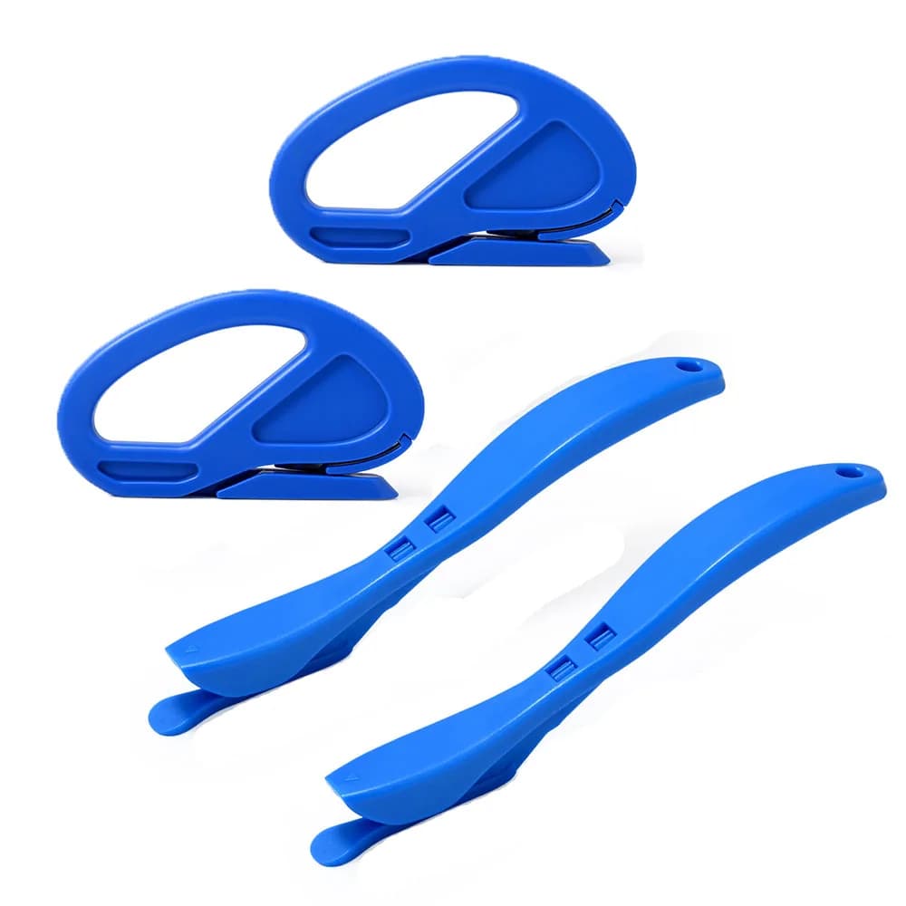 FOSHIO 4 pz/pacco Snitty Cutter Auto Pellicola Del Vinile Taglierina di Carta In Fibra di Carbonio Avvolgimento Set di Utensili Da Taglio Carta Da Parati Artigianale Coltello di Sicurezza