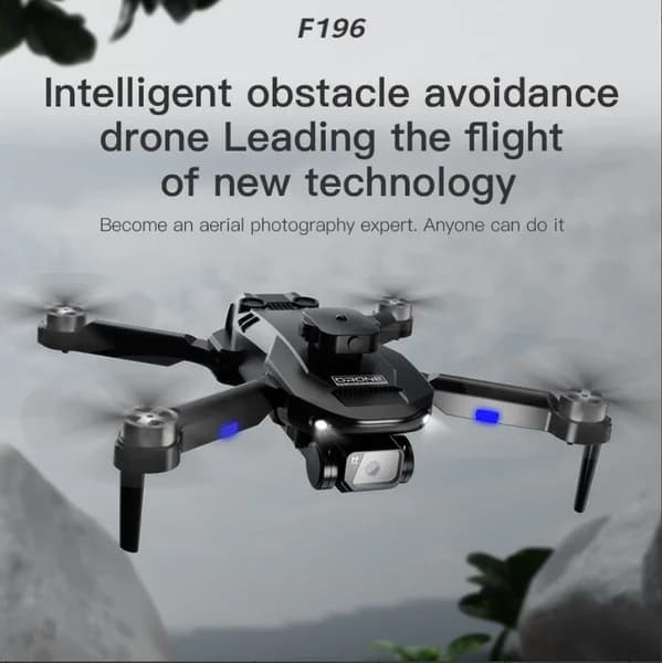 FPV F196 Drone for Beginners with Double Camera and Avoidance Obstacles - Video 480P, Optical Flow