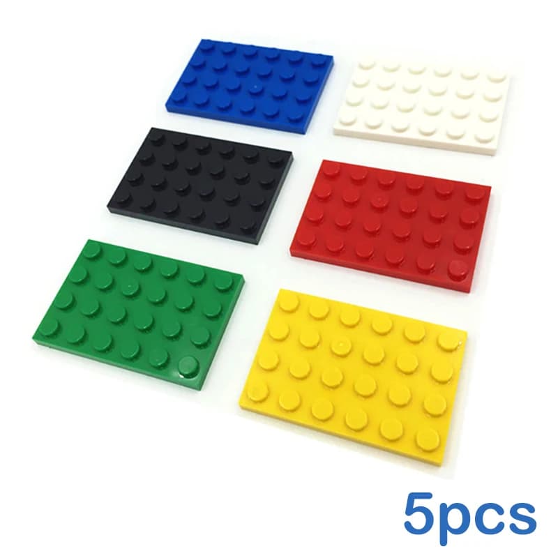 5 pz/lotto Blocchi FAI DA TE Mattoni Da Costruzione Sottile 4X6 Assemblaggio Educativo Giocattoli di Costruzione per I Bambini Formato Compatibile Con Il Marchio