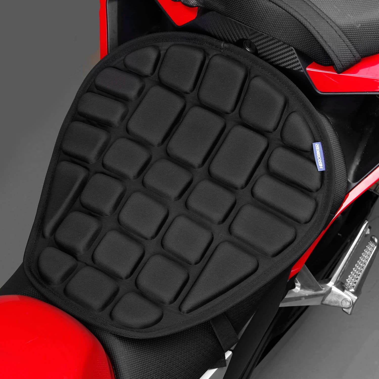 Cuscino del sedile del motociclo fodera per cuscino d'aria con isolamento termico traspirante fodera per sedile della bicicletta elettrica antiscivolo assorbimento degli urti