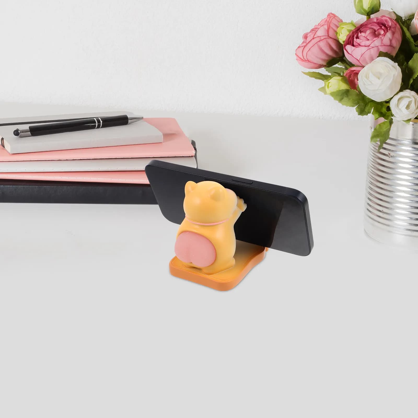 Resin Cat Phone Holder Desk Cute Mobile Phone Stand Cellphone Holder Desktop Tablet Support Kawaii Accessory Telephone Stand