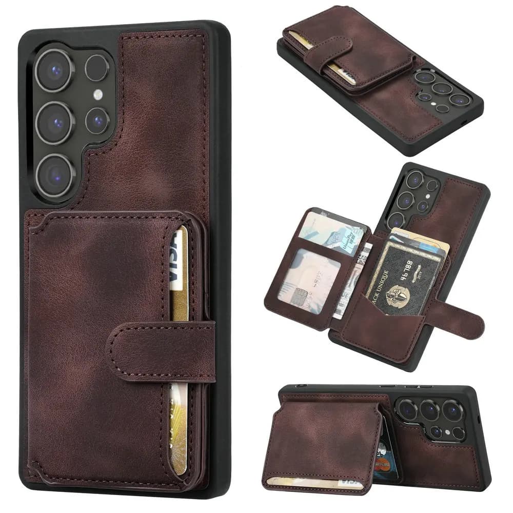 Custodia a Portafoglio in Pelle con Blocco RFID per Samsung Galaxy S26 Ultra 5G, Cover Posteriore per Samsung S26 Plus, S26, S26 Ultra