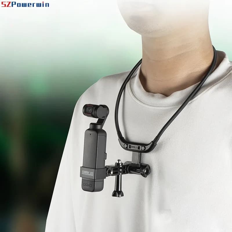 Support for neck mounting for Pocket2/3 Insta360 X5 X4 DJI Action 5 4 GoPro Camera Staffa Vlog for prospective first-person shooting
