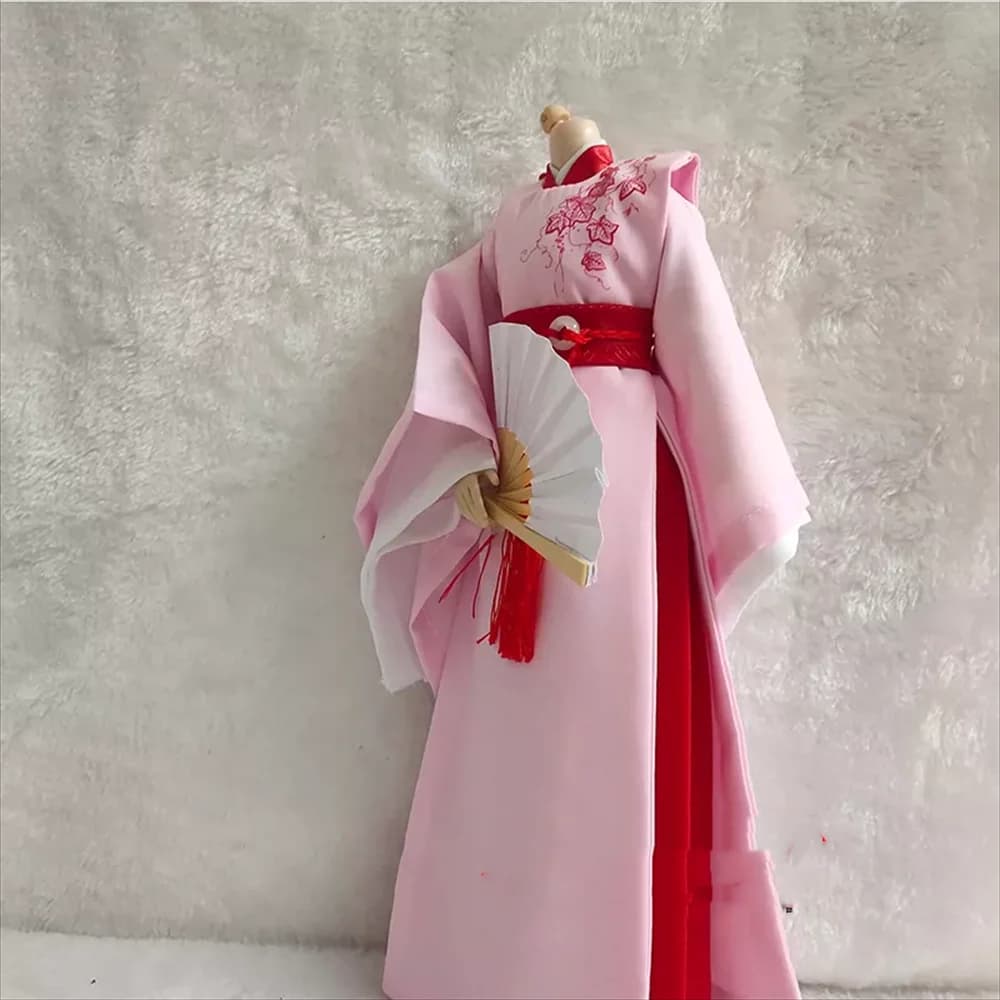 Abito Hanfu Rosa 1/6 per Uomo, Vestito Tradizionale Cinese Antico, Outfit Classico per Action Figure da 12 Pollici