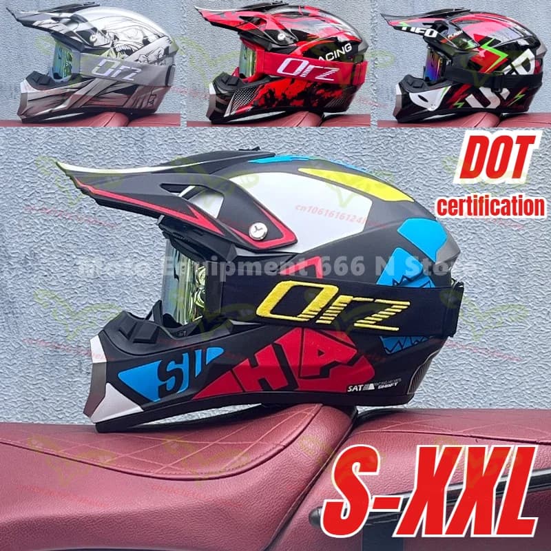 NUOVO Casco da Motocross ATV Moto Fuoristrada Dirt Bike per Uomo e Bambino Certificato DOT