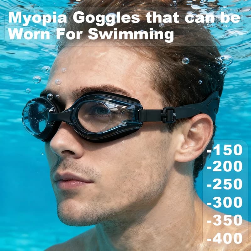 Men Women's Nuoto Eyewear for Myopia Swimwear Water sports Waterproof glasses -1.5 -2.0 -2.5 -3.0 -3.5 -4.0 HD Anti-fog lens