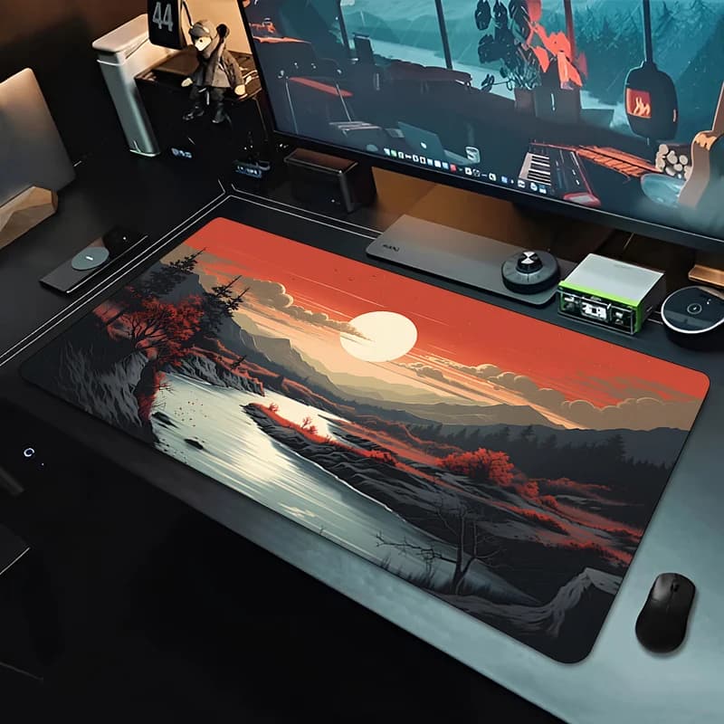 Sunset Scenery Pc Keyboard Desk Mat grandi accessori per ufficio Laptop Mouse Pad Gamer Gaming Anime Mousepad tappeto in gomma naturale