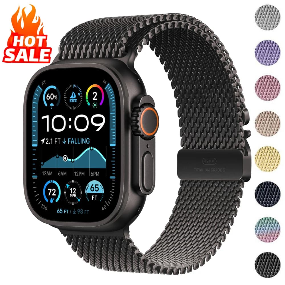 Cinturino magnetico per Apple Watch Ultra 3 2 band 49mm 45mm 46mm 44mm 42mm 41mm 40mm Bracciale in metallo serie iWatch 10 9 8 7 6 5 SE