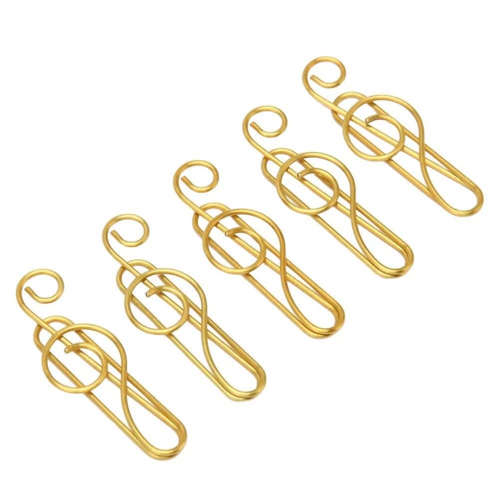 100 Pieces Decorative Notebook Shape Gold/Verde 40*12mm, Nice Card Clips with Box Container, Planner Cartridges