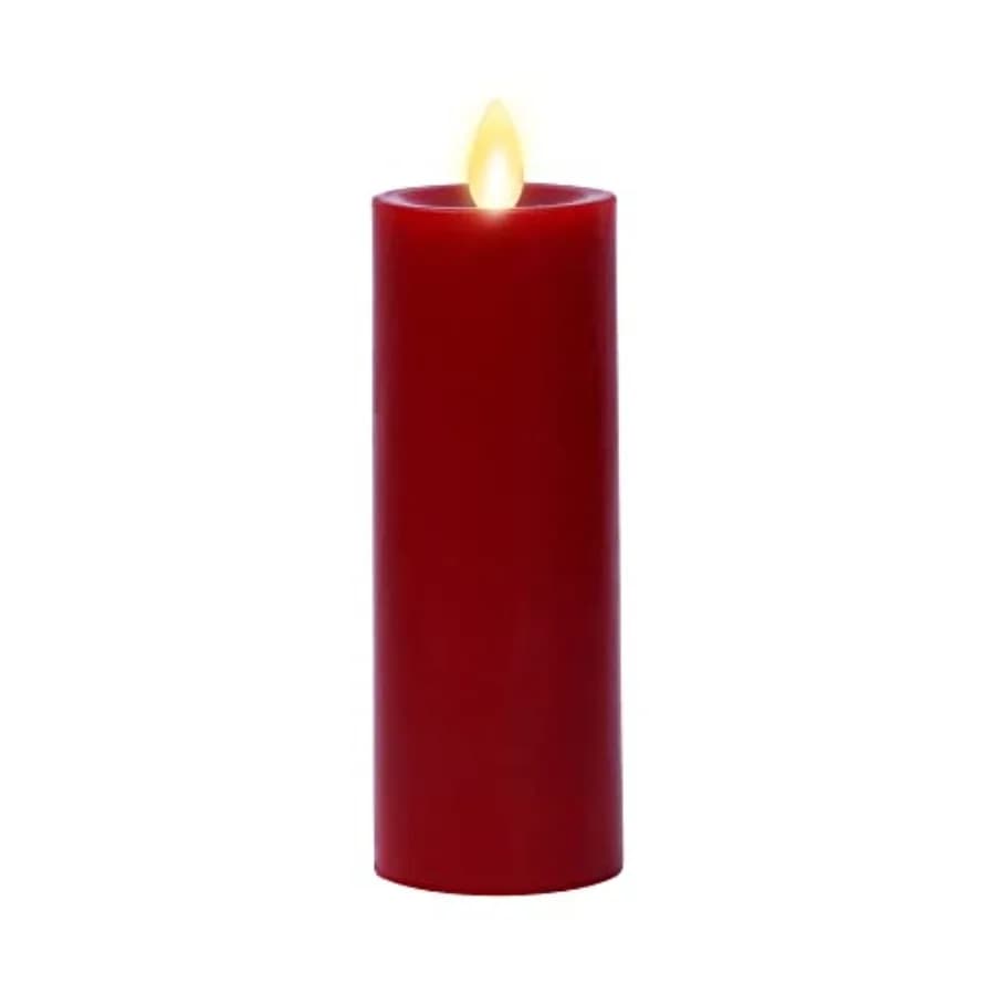 Candela LED Classica Sottile Senza Fiamma, a Batteria, con Fiamma Mobile e Timer, Realistica e Sicura, in Cera, per Decorazione Casa