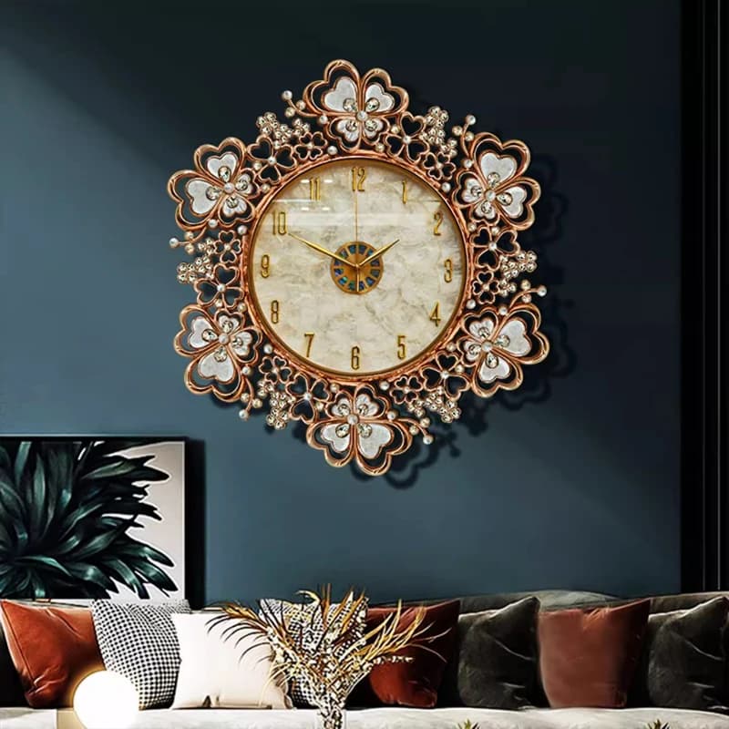 Light luxury creative wall clock high sense home living room bedroom wall hanging clock art decoration