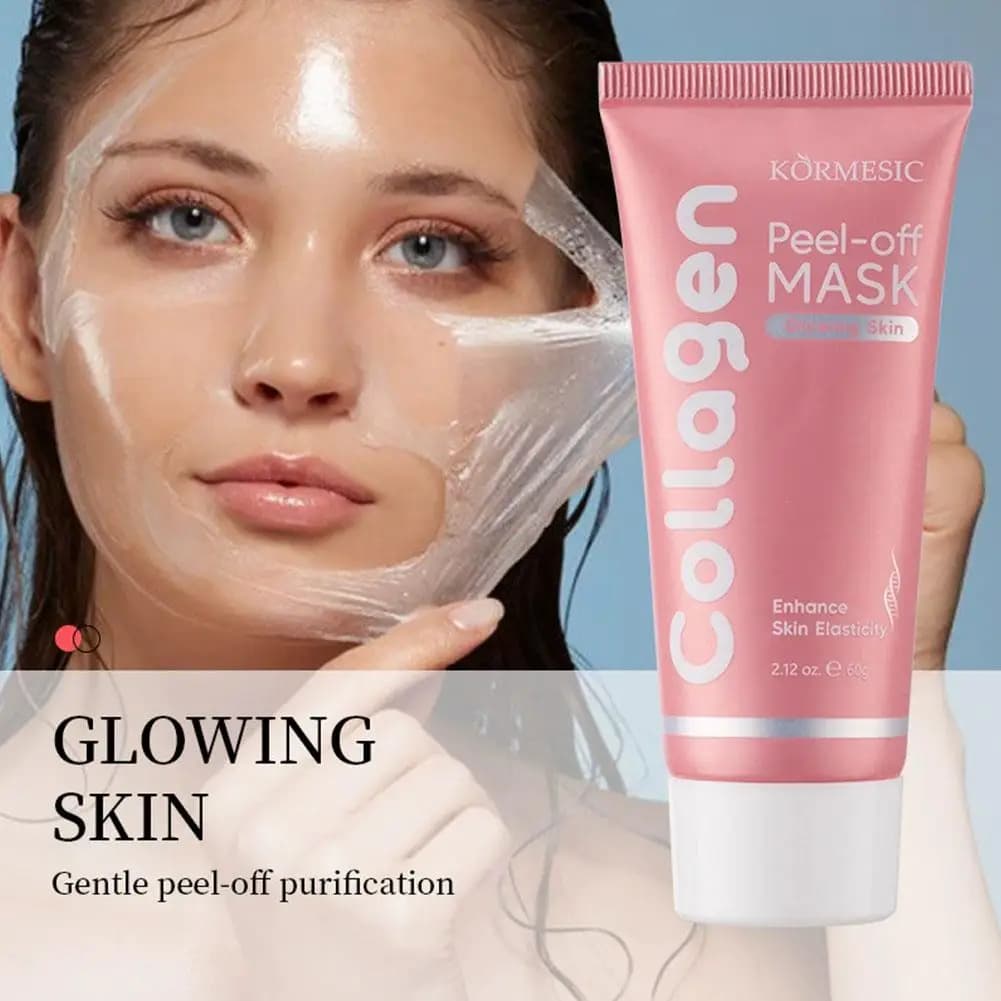 Maschera Peel-Off al Collagene, Maschera Detergente Profonda per Rimuovere i Punti Neri, Minimizzatore di Pori per Viso, Maschera Peel-Off per Donne e Uomini, Tutti i Tipi di Pelle