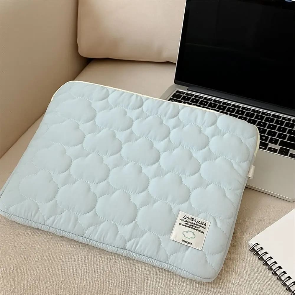 Soft Korean Style Laptop Bag Padded Portable Laptop Sleeve Cloud Lightweight Storage Bag Notebook Storage