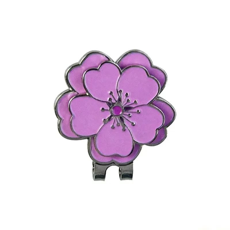 31BF Accessorio sportivo da golf alla Indicatore palla floreale con clip magnetica per cappuccio