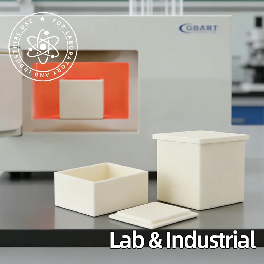 Crogiolo Quadrato con Contenuto di Allumina al 99% di Alta Purezza per Laboratorio e Ricerca Scientifica 2ml-14000ml - Diverse Capacità e Specifiche