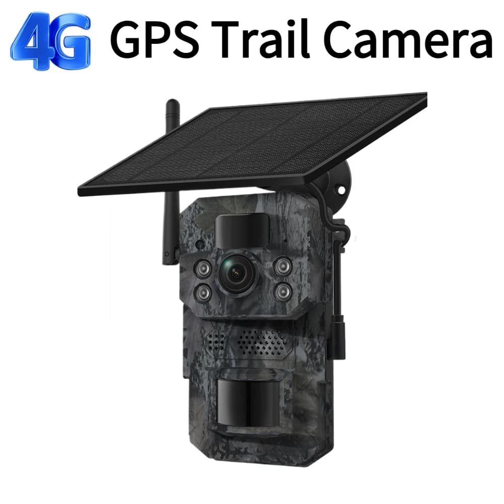 Solar Energy 4G Hunting Camera, 3 MP HD Wild Animal Camera, GPS Tracking Camera, Remote Security Tracking Camera for Night Vision