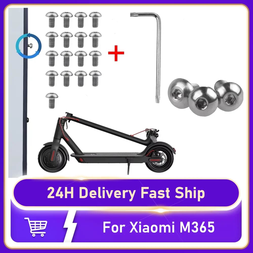 Battery Bottom Cover Metal Screws With Mounting Wrench For Xiaomi M365 Electric Scooter Bottom Battery Cover Screws Repair Part