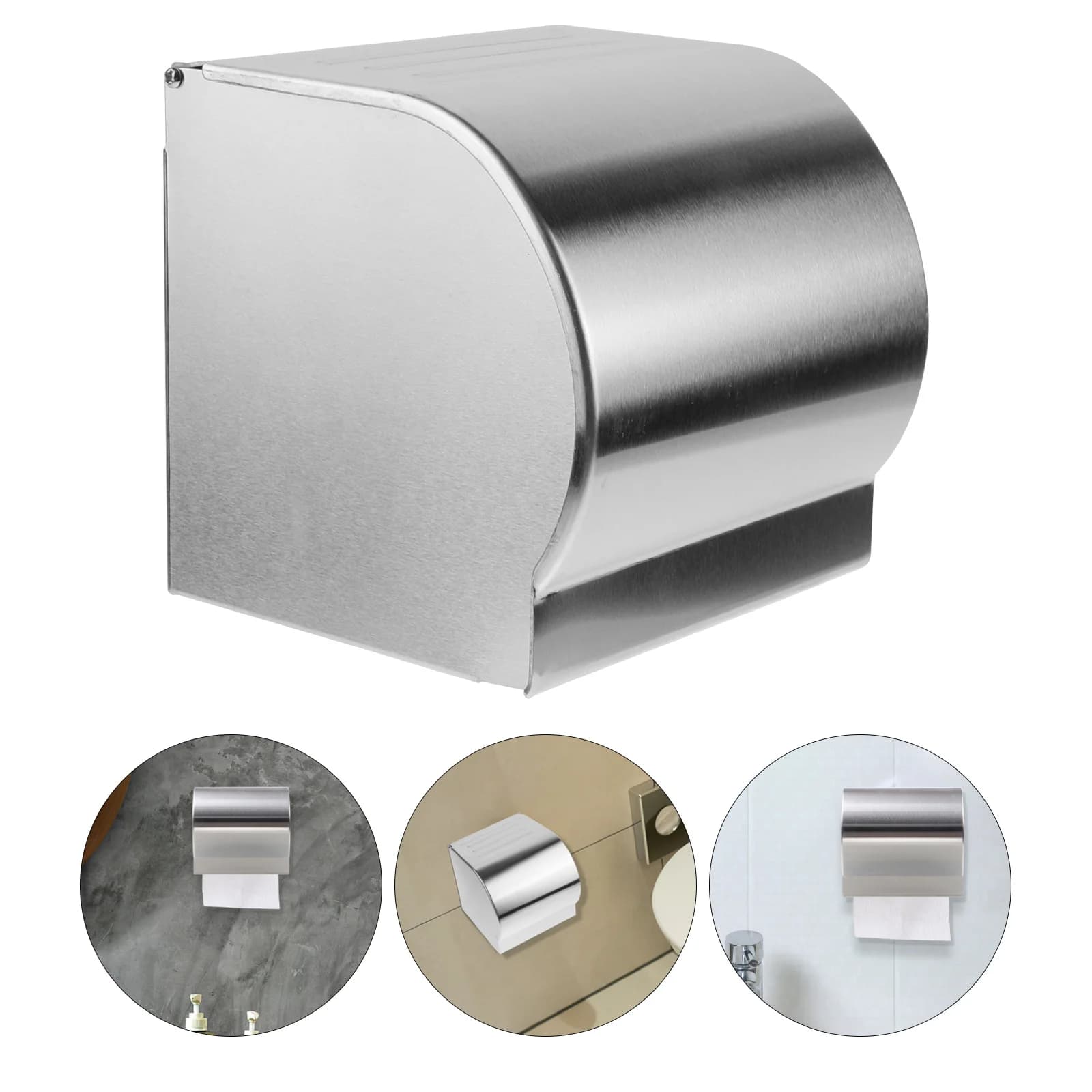 Portarotolo da Parete per Bagno, Dispenser di Carta Igienica Impermeabile con Supporto per Rotolo