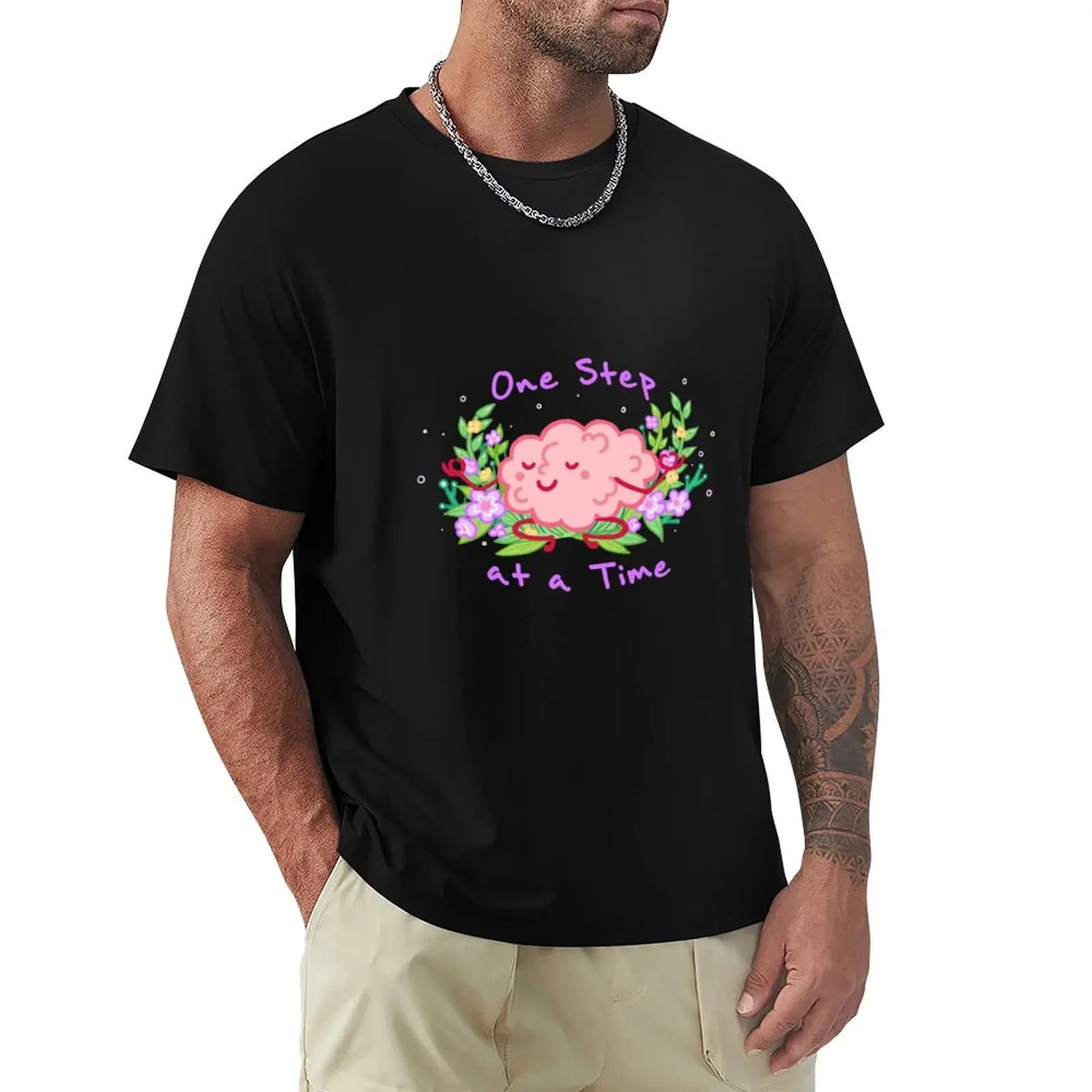 T-shirt One Step At A Time, maglietta da lavoro industriale